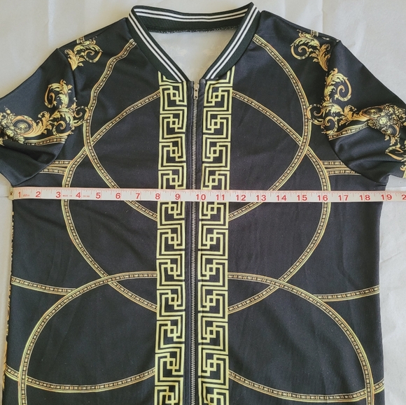 Versace style jacket/bomber lightweight size M/L - Picture 6 of 12